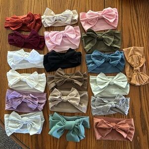 Baby bow bundle! 19 bows a few gently worn, most never worn!